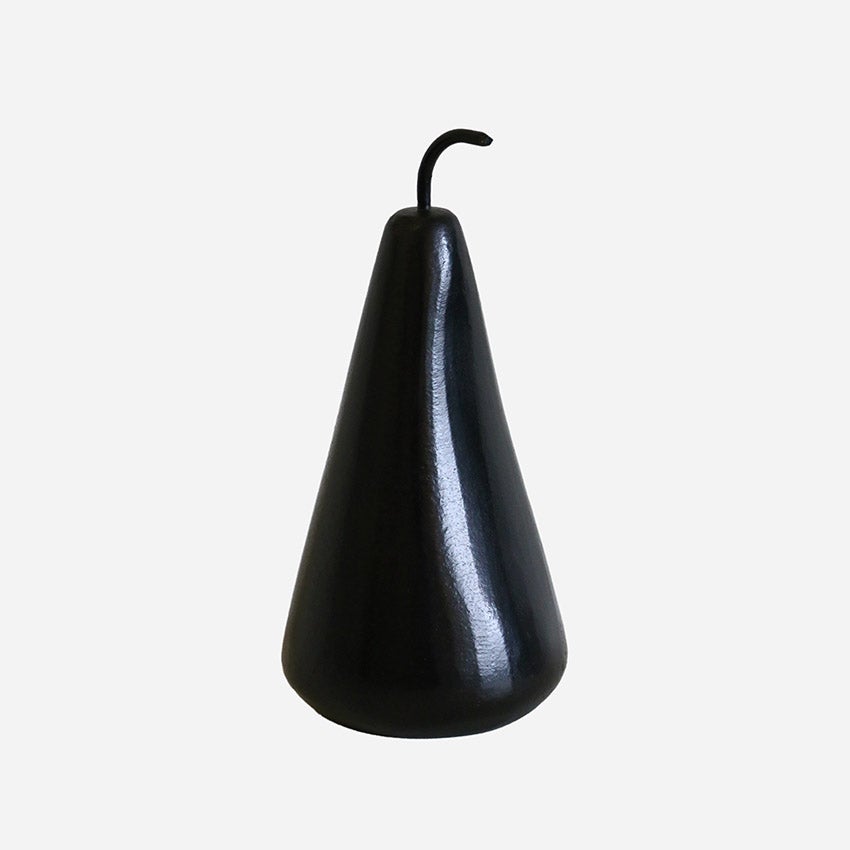 Large Marble Decorative Pear in Black