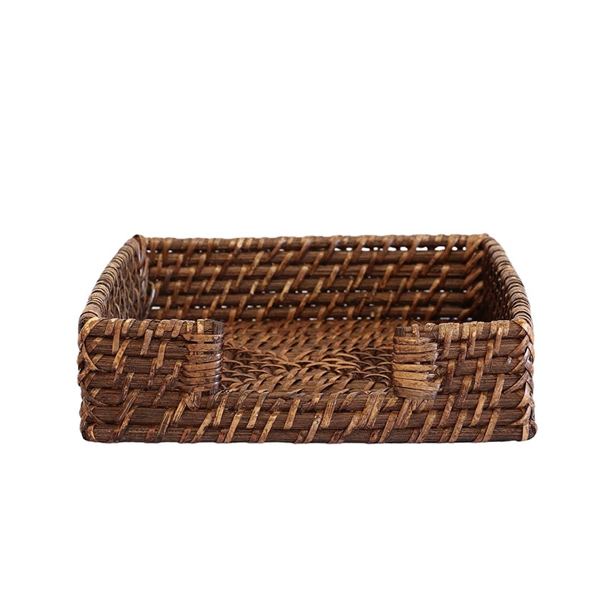Bermuda Napkin Holder Walnut Rattan