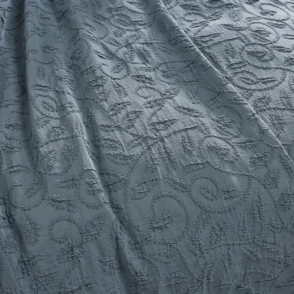 Portuguese Butirir Cotton Jacquard Blanket - Slate