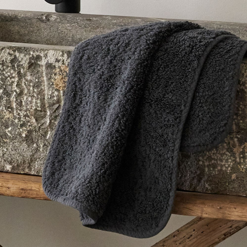 Super Pile Cotton Hand Towel - Coal