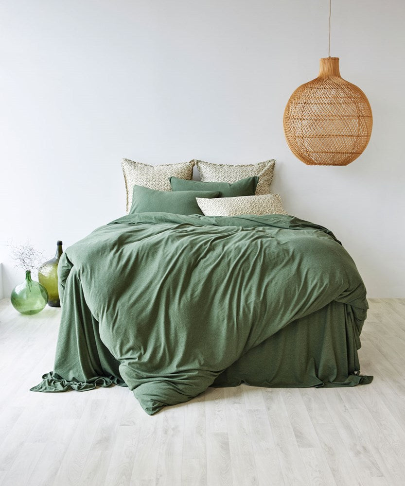 Cotton Jersey Pillowcase pair - Avocado