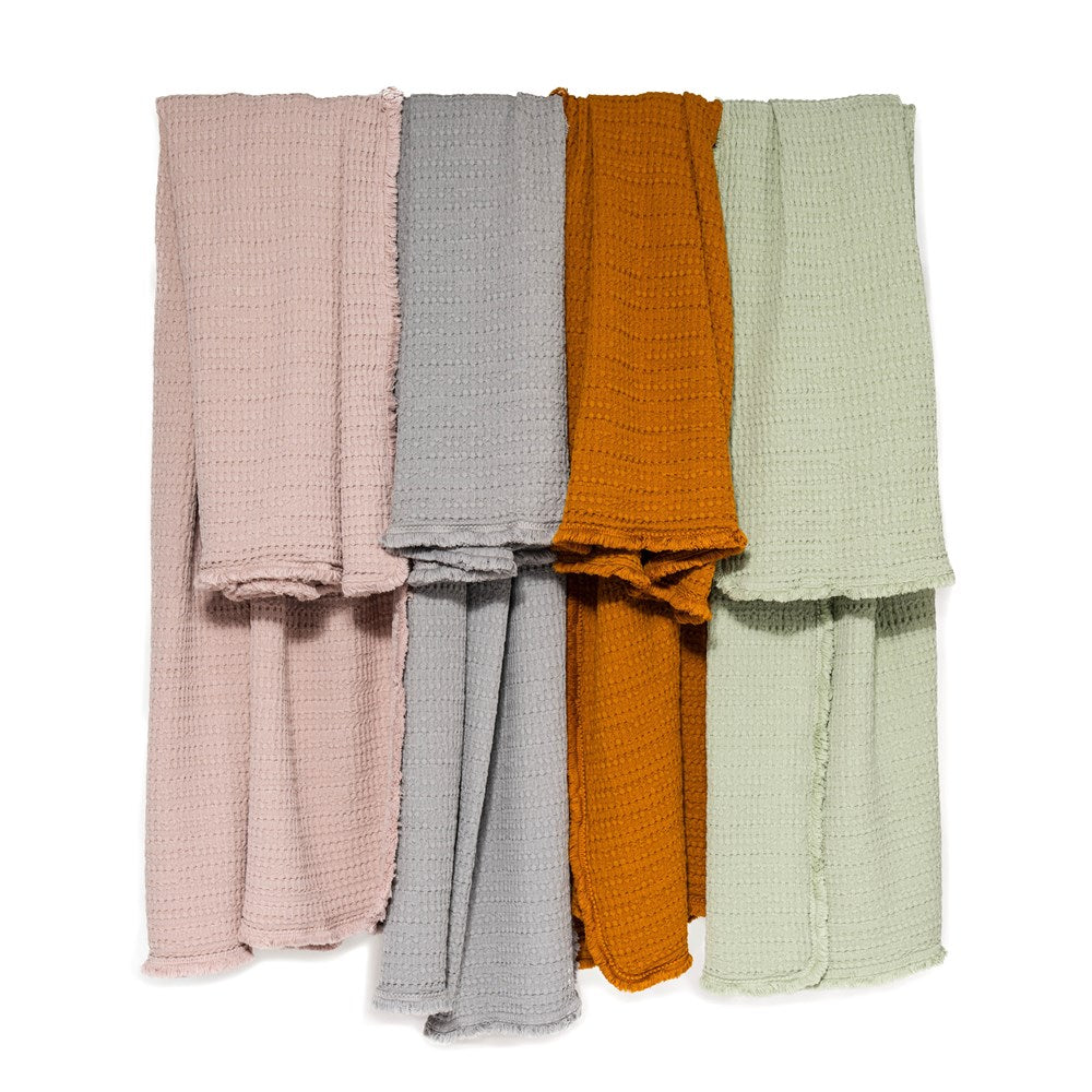 Portuguese Nasa Cotton Waffle Throw - Sage