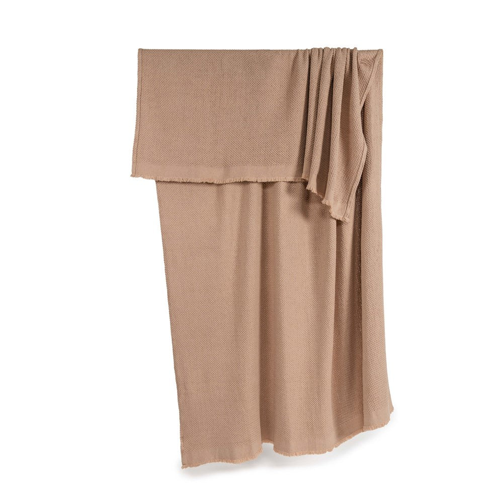 Portuguese Cute Cotton Throw - Bisque