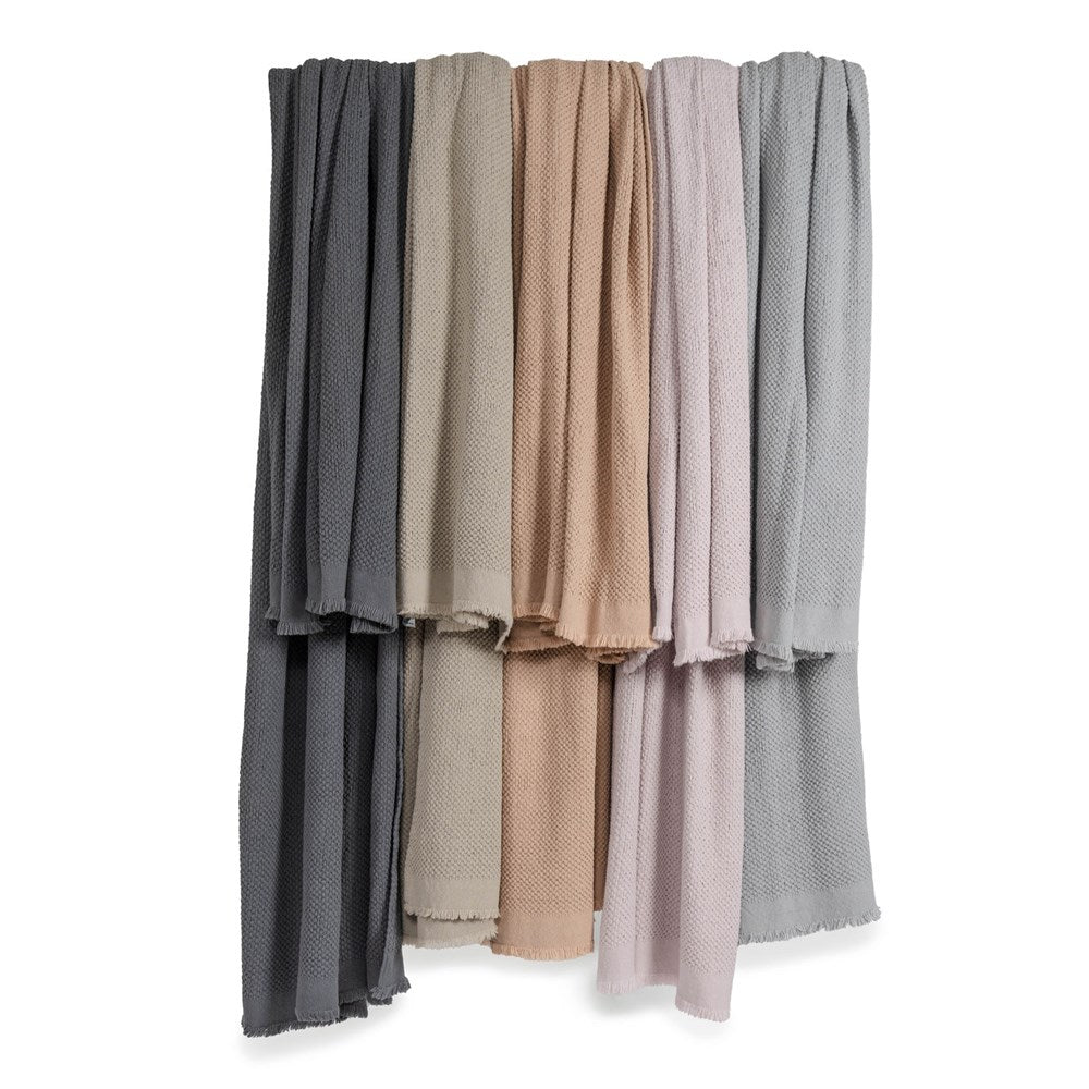 Portuguese Cute Cotton Throw - Oatmeal