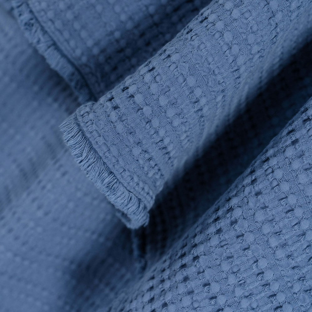 Portuguese Nasa Cotton Waffle Throw - Denim