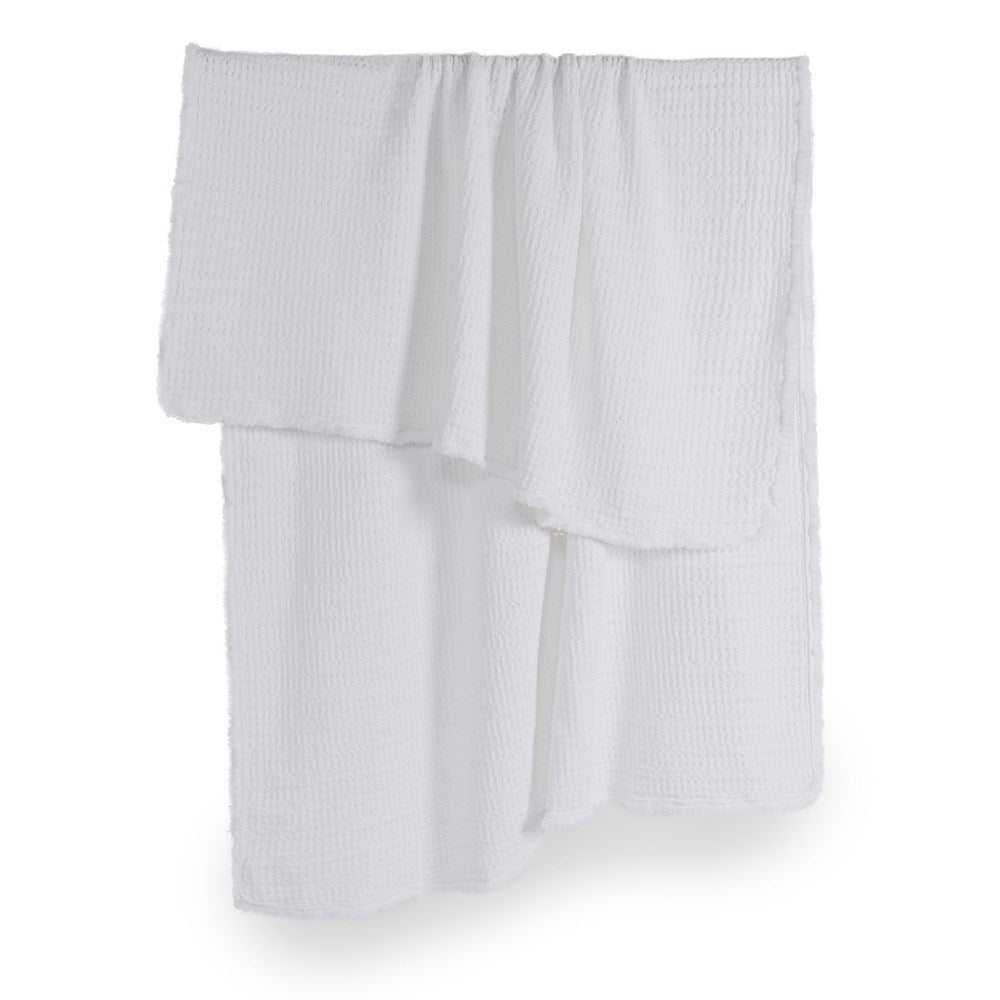 Portuguese Nasa Cotton Waffle Throw - white