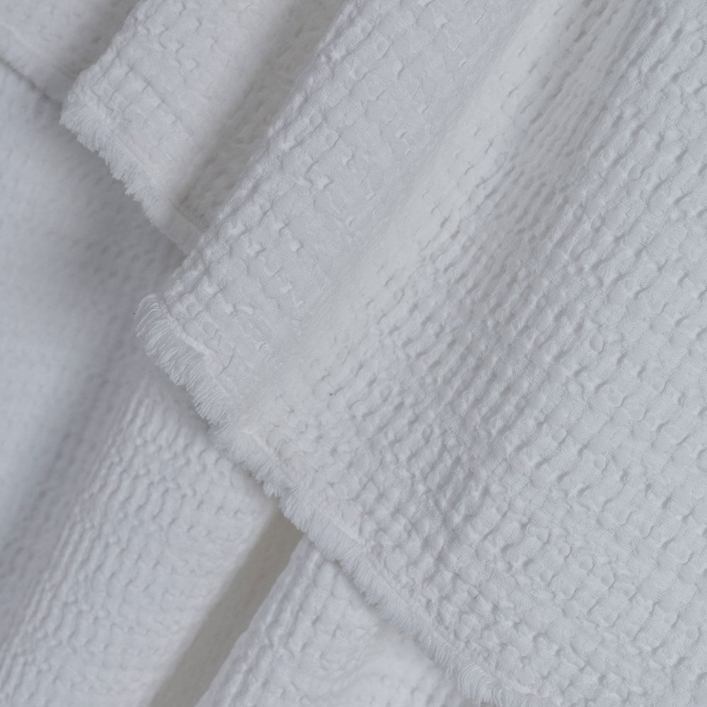 Portuguese Nasa Cotton Waffle Throw - white