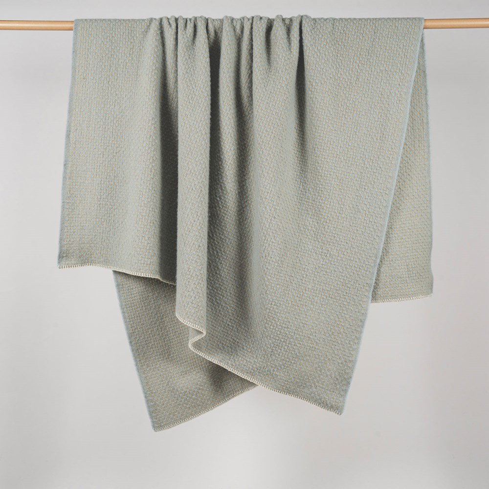 Twill NZ Wool Throw - Duck Egg