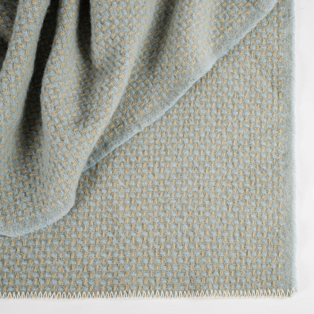 Twill NZ Wool Throw - Duck Egg