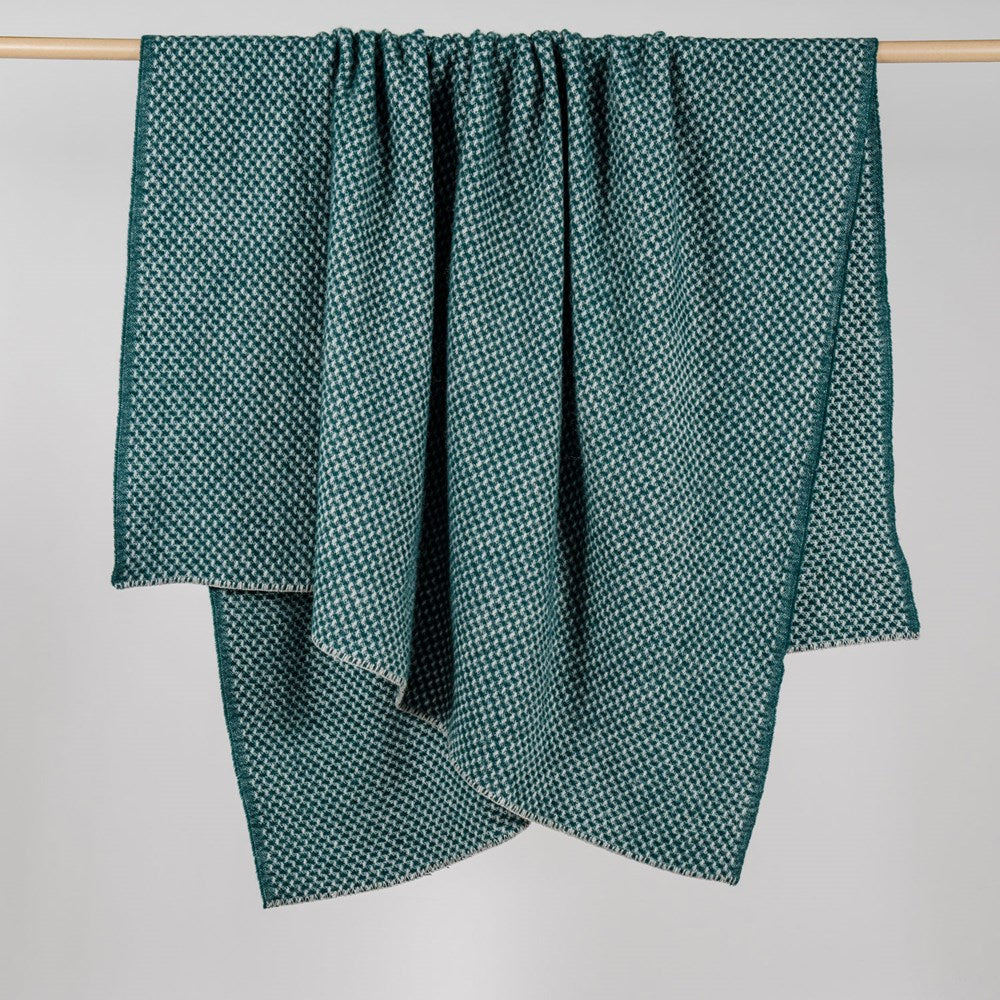 Twill NZ Wool Throw - Grey Emerald