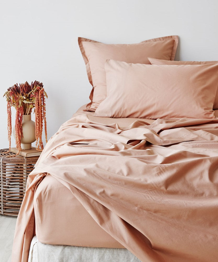 Fresh Cotton Percale Sheet Set - Dried Clay
