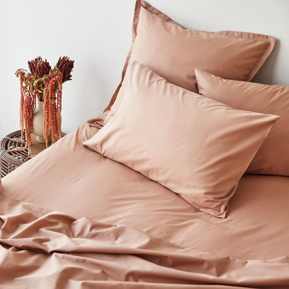 Fresh Cotton Percale Pillowcase - Cedar