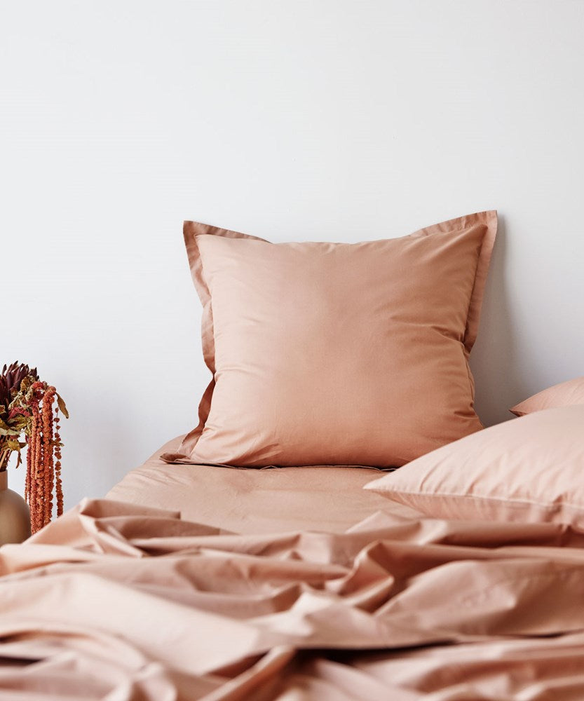 Fresh Cotton Percale European Pillowcase - Cedar