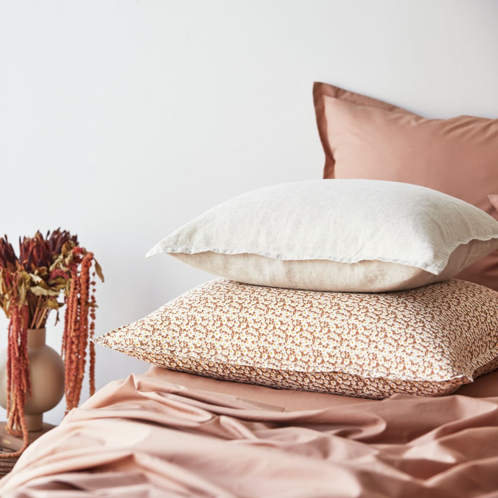Fresh Cotton Percale European Pillowcase - Cedar