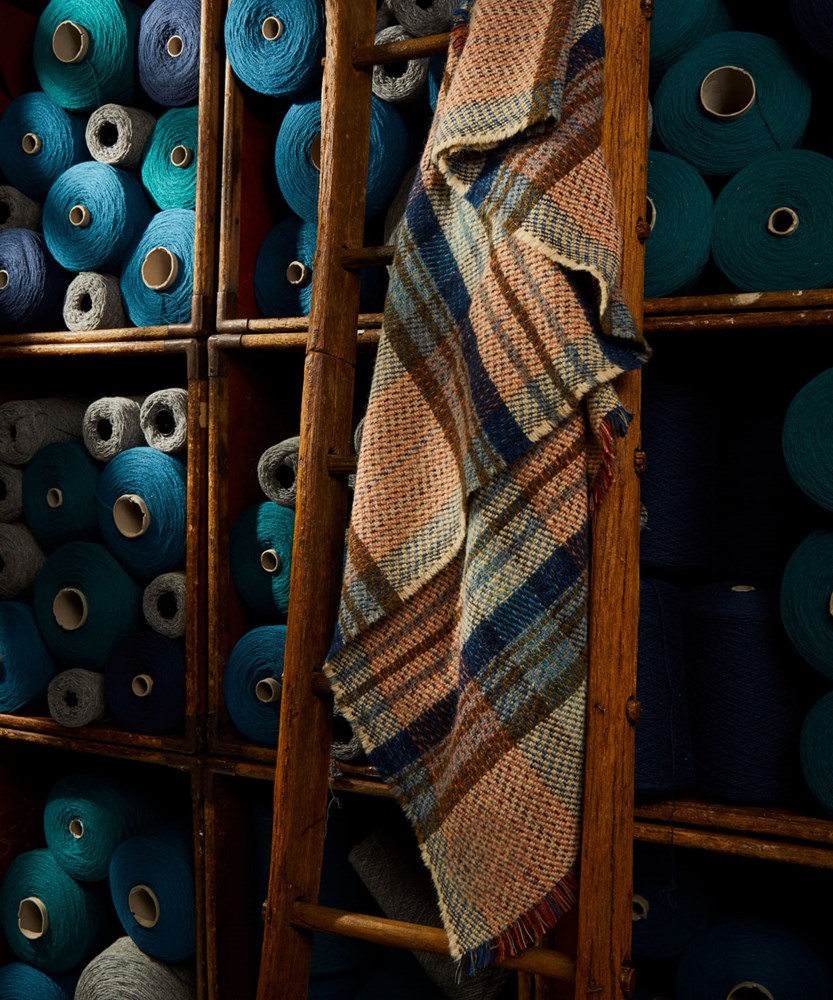Recycled Wool Throw - Random Stripe