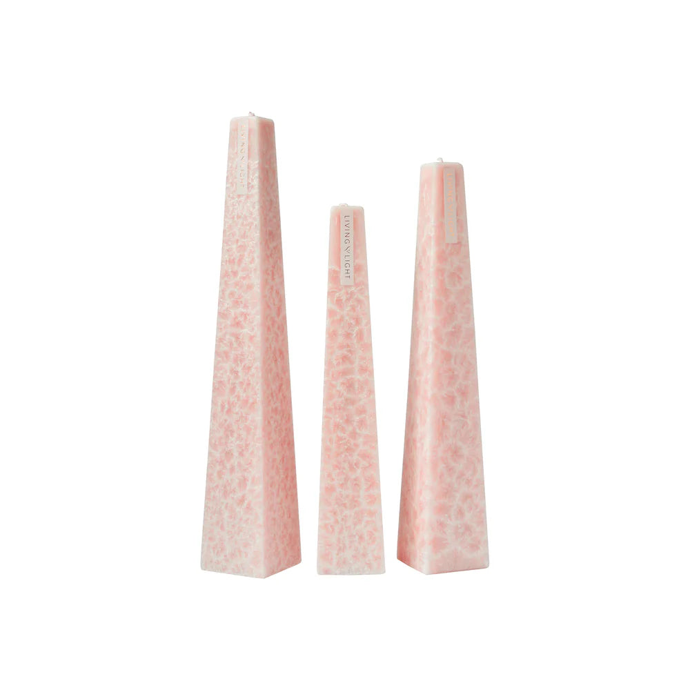 Peony Rose Icicle Candles - Pink - NZ Made - Plant & Beeswax