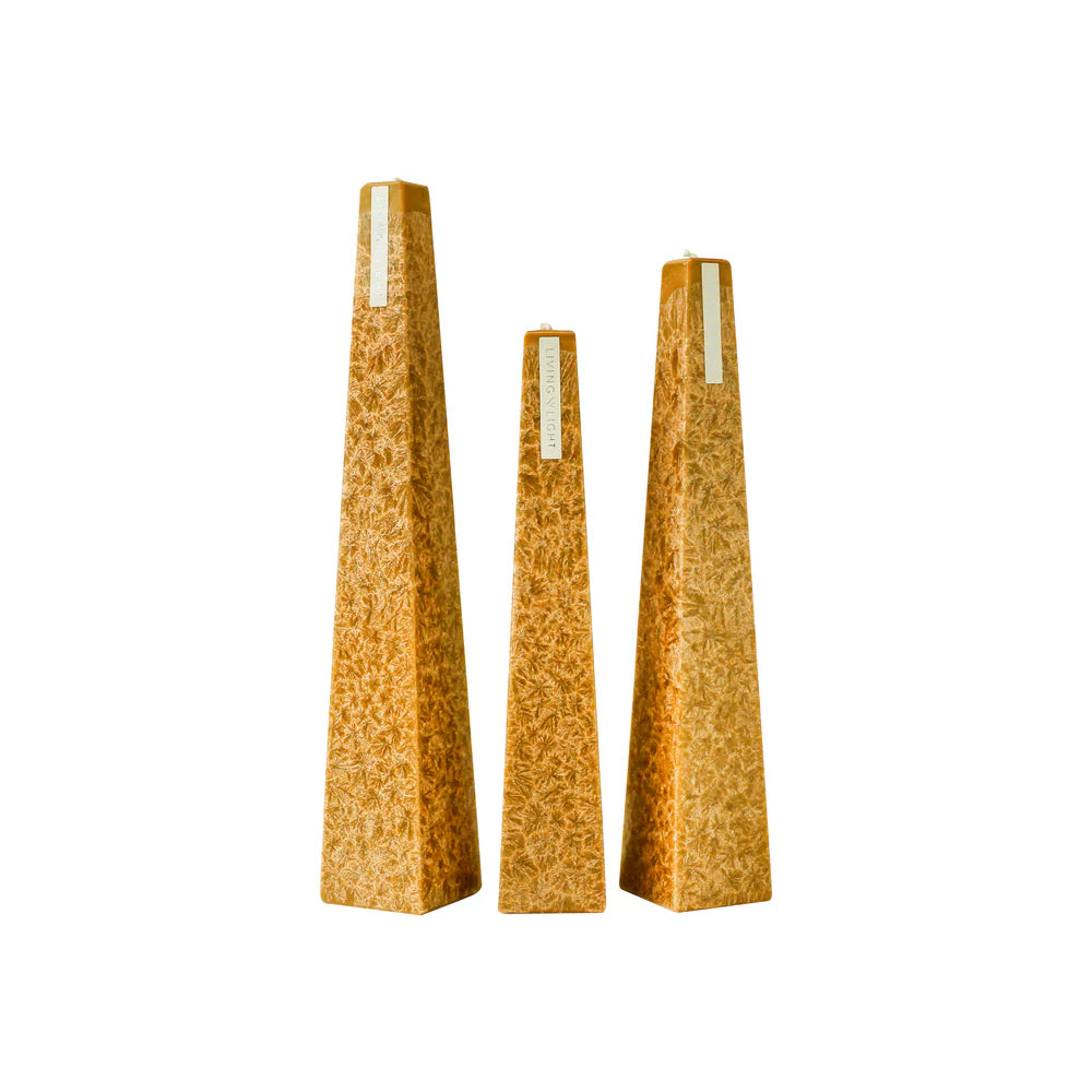 White Lily Icicle Candles - Yellow - NZ Made - Plant & Beeswax