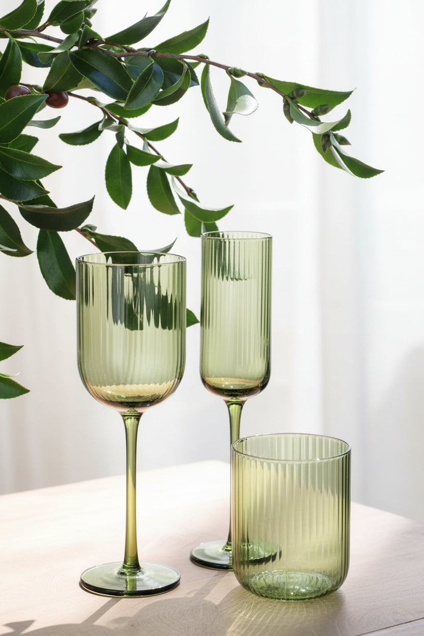 LITCHFIELD FLUTE GLASSES Set of 4 or Each