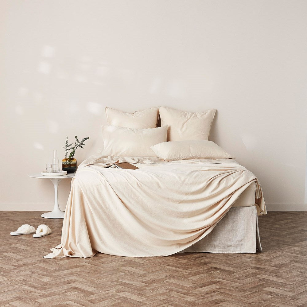 Soft Washed Cotton Sheet Set - Oatmeal