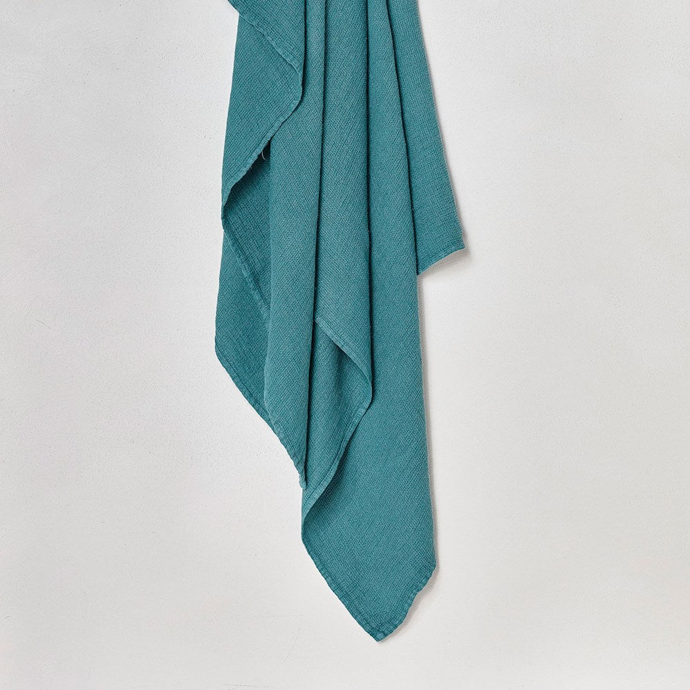 Stone Wash Linen Waffle Face Cloth -Mineral