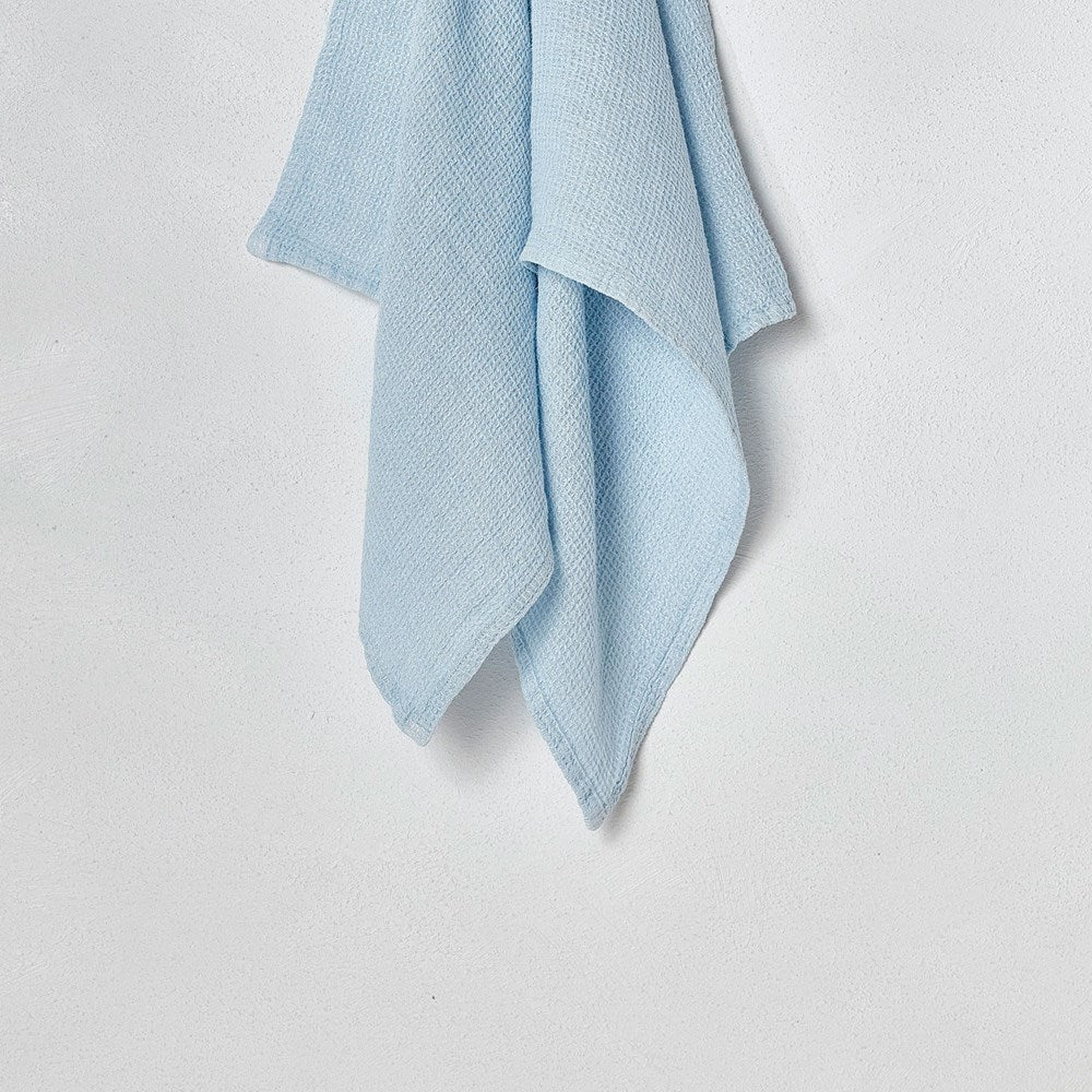 Stone Wash Linen Waffle Face Cloth - Powder