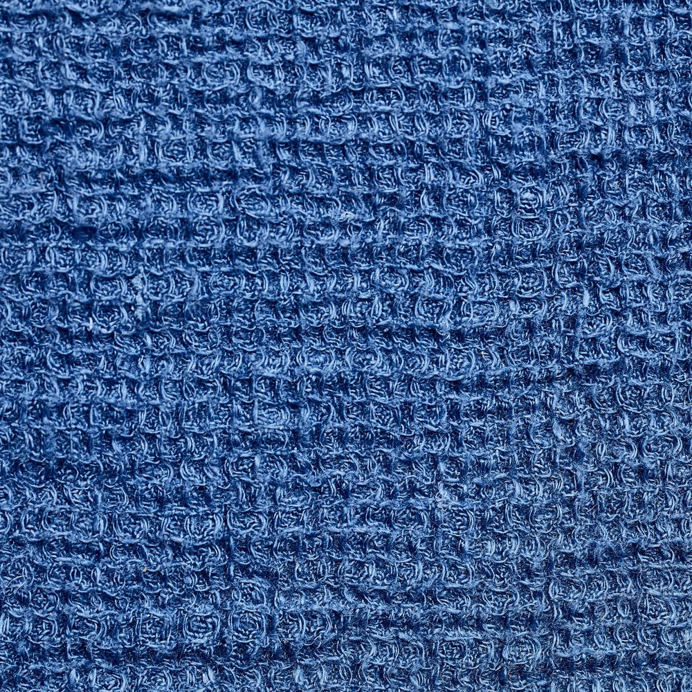 Stone Wash Linen Waffle Face Cloth - Navy