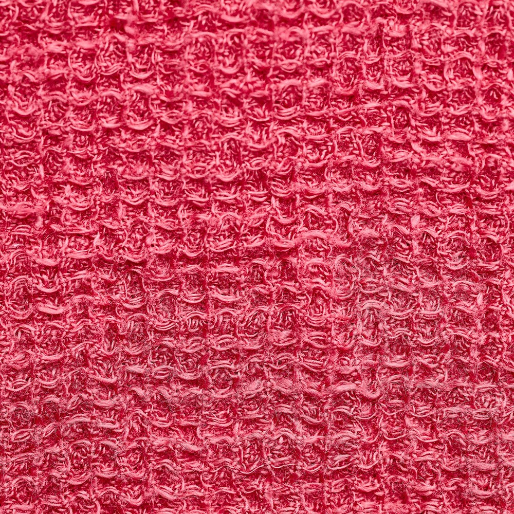 Stone Wash Linen Waffle Bath Sheet -Rasberry