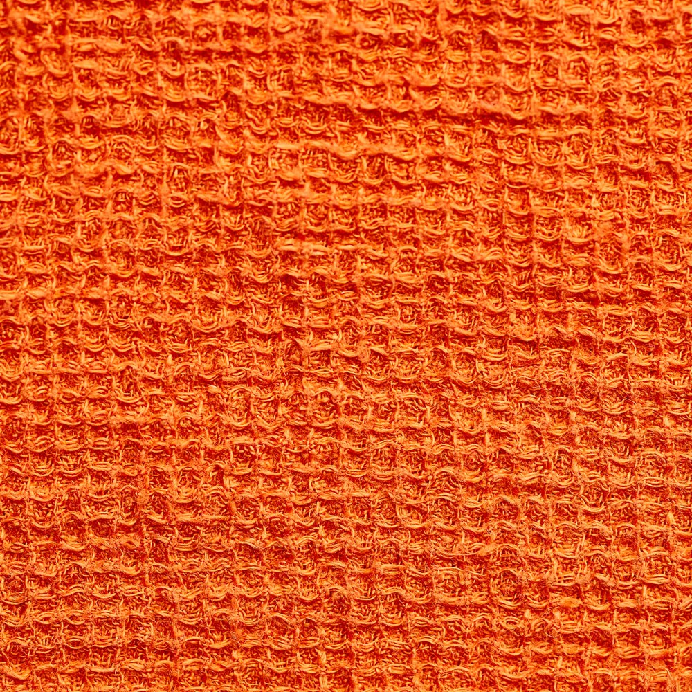 Stone Wash Linen Waffle Face Cloth - Tangelo