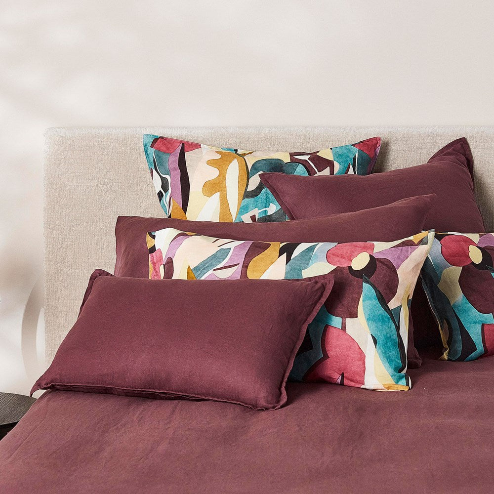 Pure Linen European Pillowcase -Moore