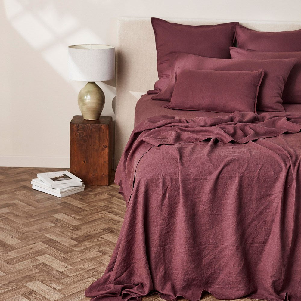 Pure Linen Flat Sheet - Port