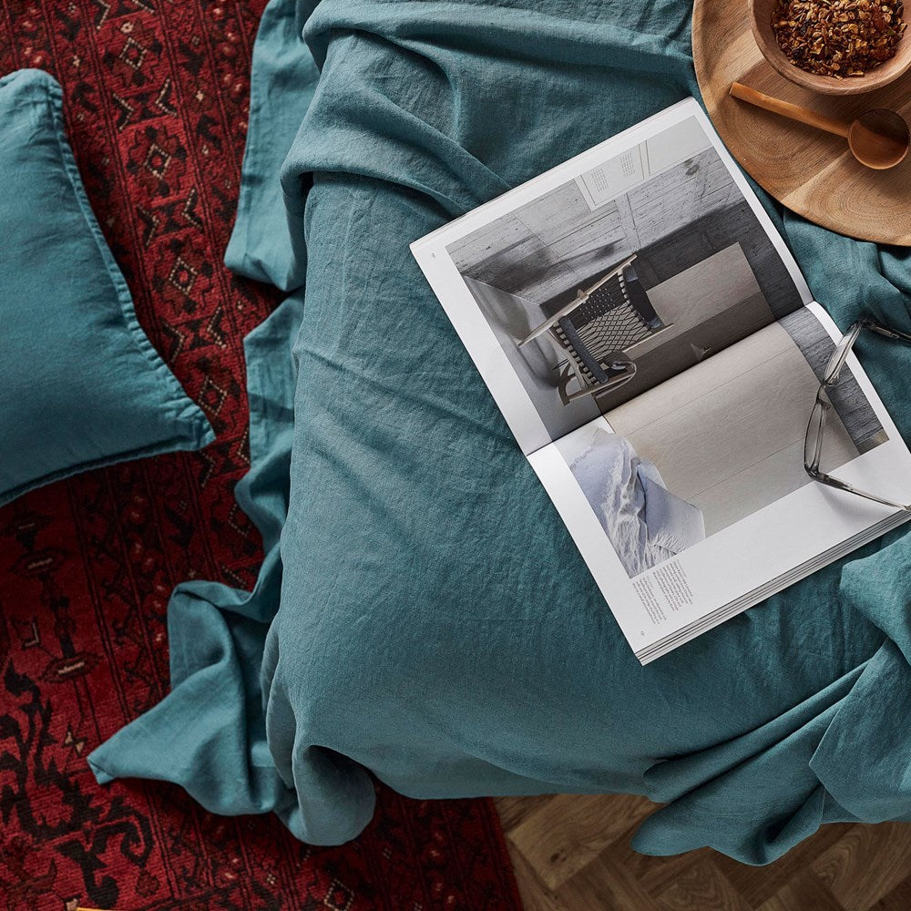 Pure Linen Fitted Sheet - Mineral