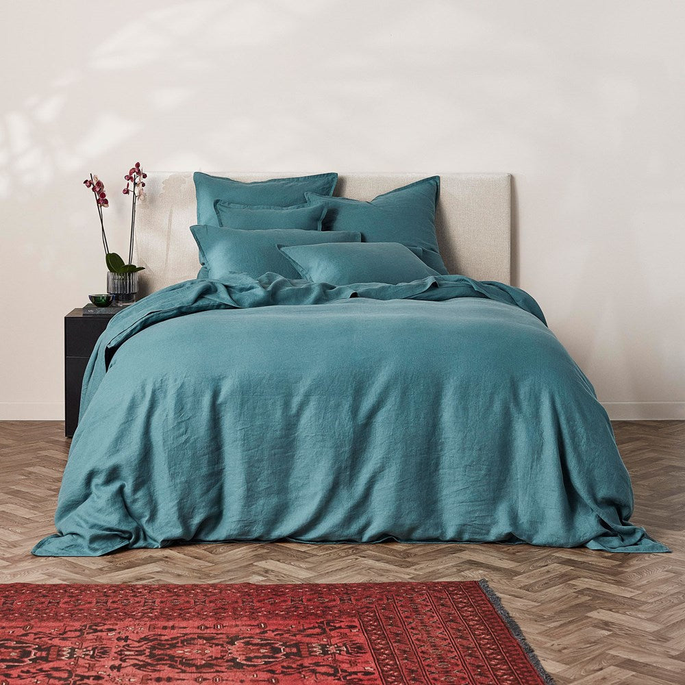 Pure Linen Duvet Cover Set - Mineral