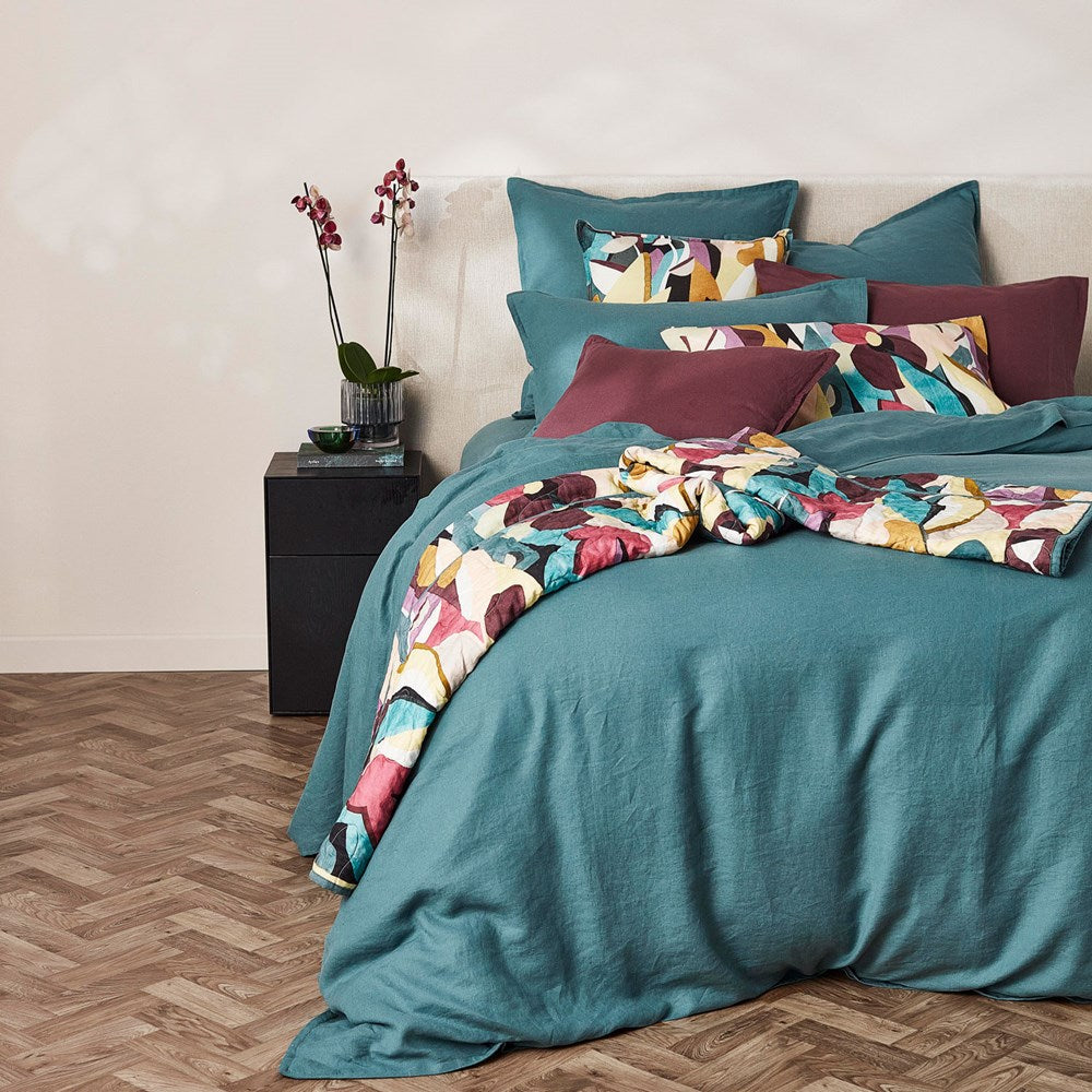 Pure Linen Duvet Cover Set - Mineral