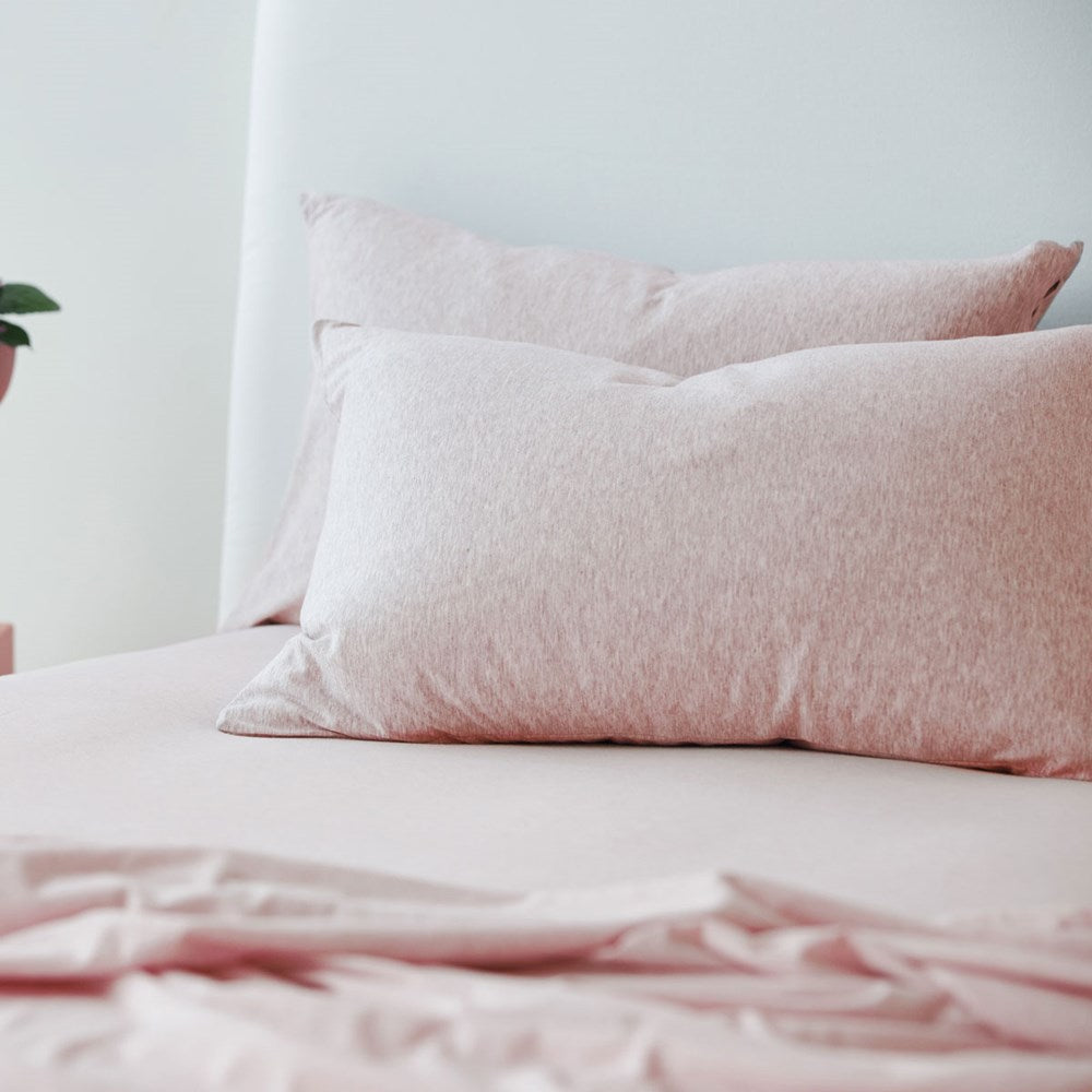 Cotton Jersey Pillowcase Pair - Cameo