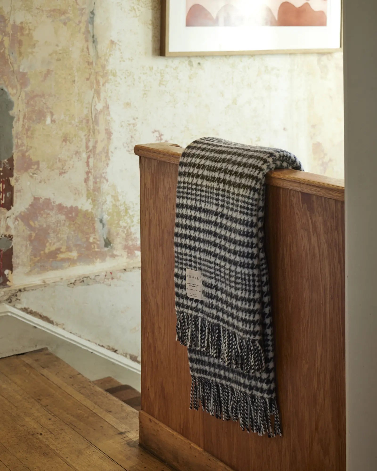 Weave Home Helmsdale Midnight Wool Throw Blanket