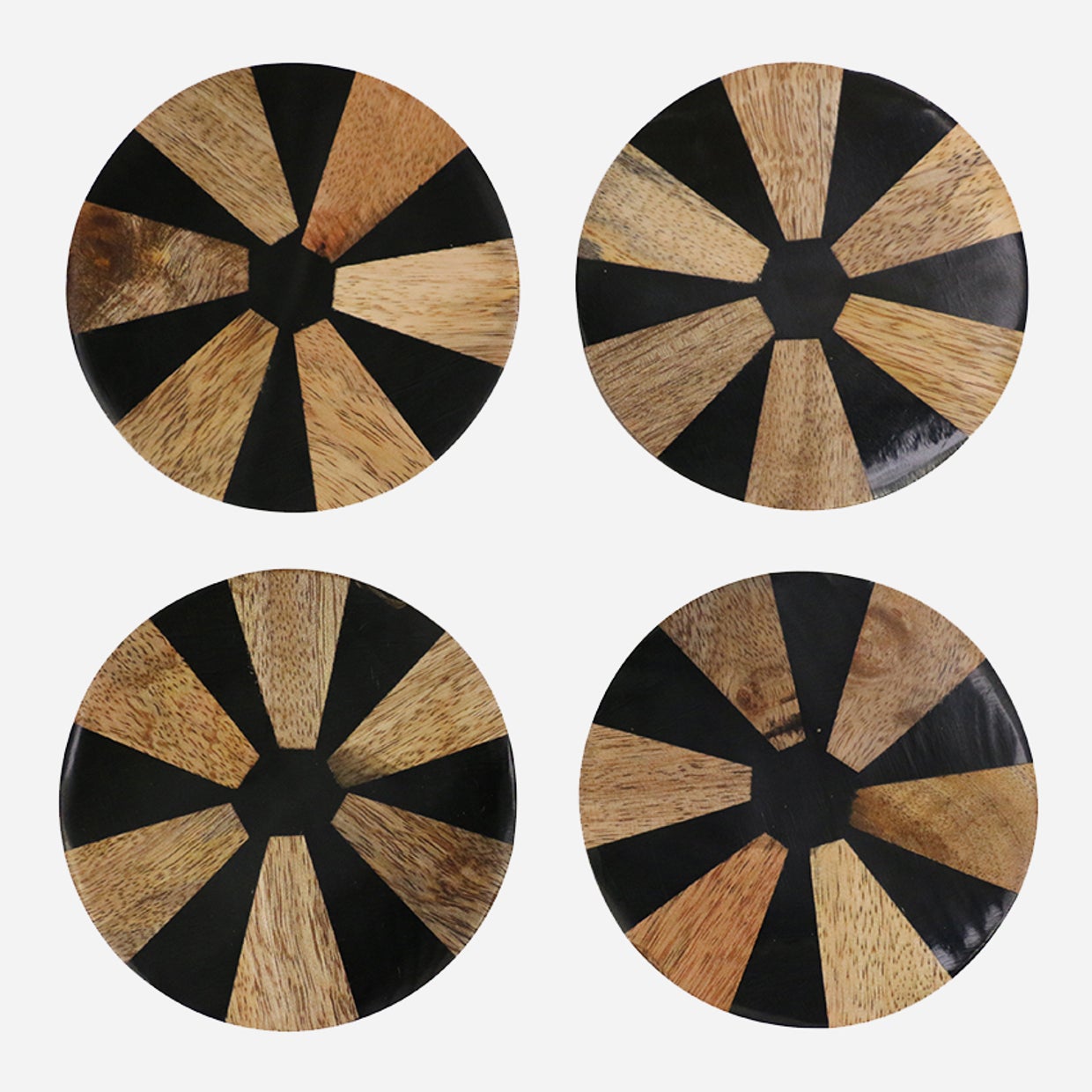 Soho Horn & Wood Coaster Sets