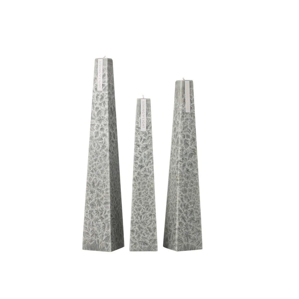Icicle Candles Black Iris - Grey - NZ Made - Plant & Beeswax