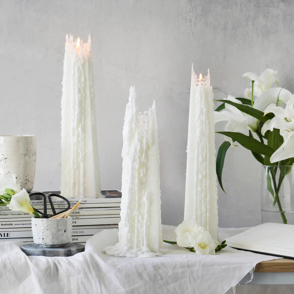 Pinot Blanc Icicle Candle (White)