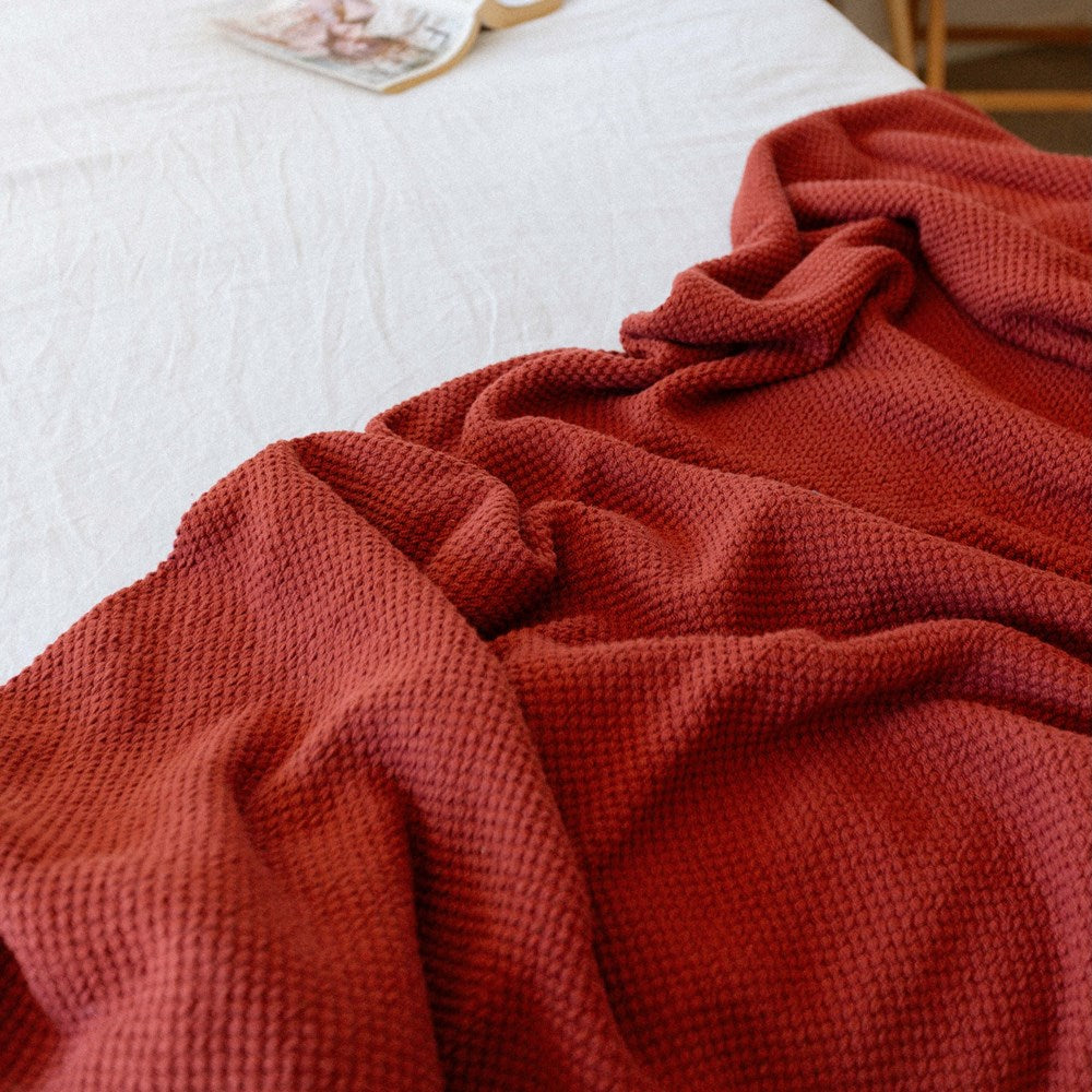 Portuguese Cute Cotton Throw - Sherry