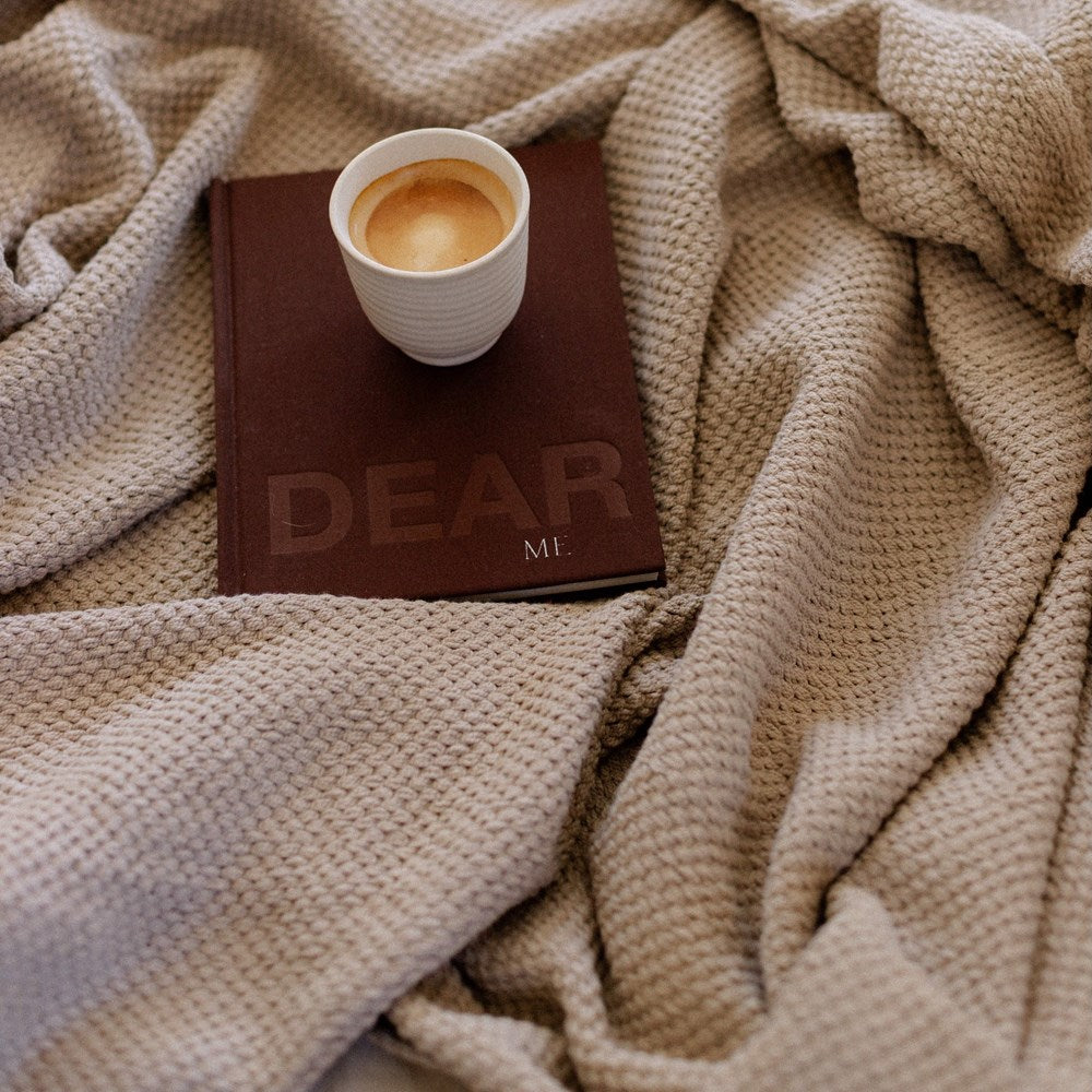 Portuguese Cute Cotton Throw - Oatmeal