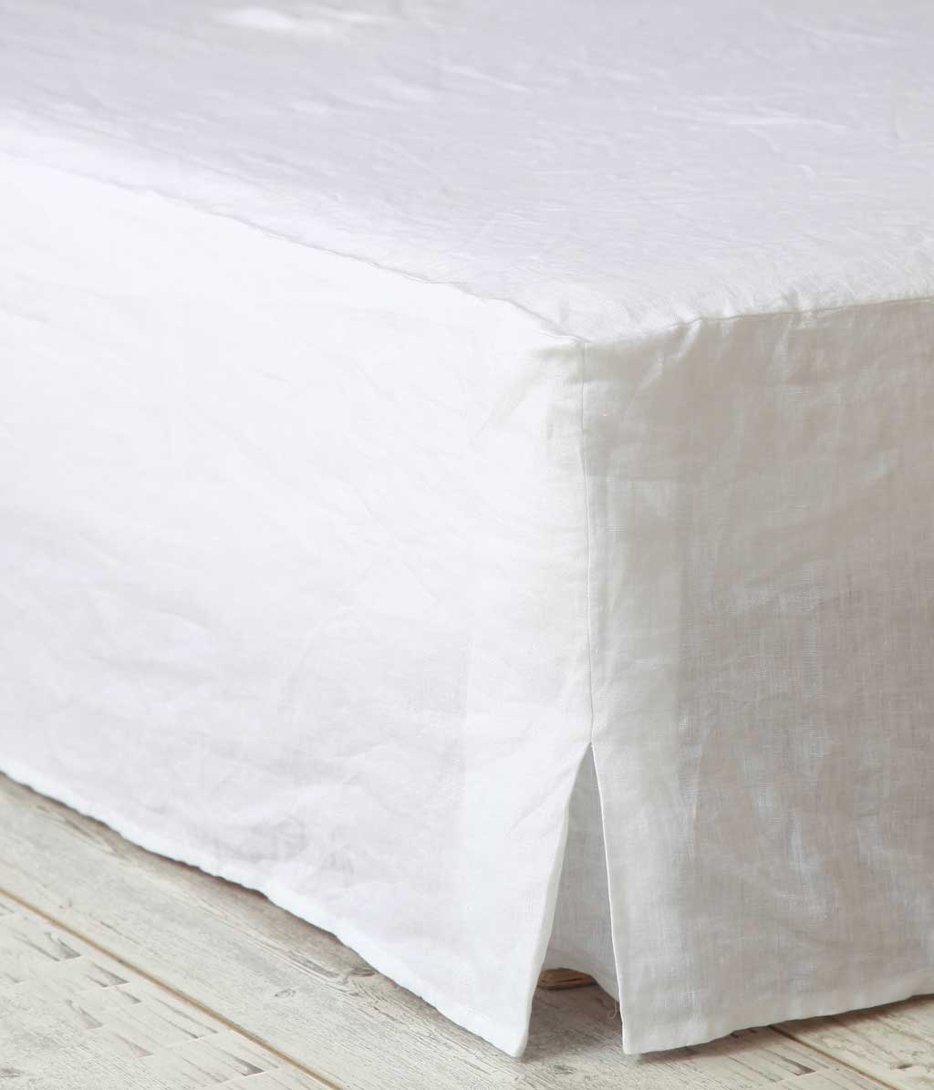 MM Linen Laundered Linen Valance - White