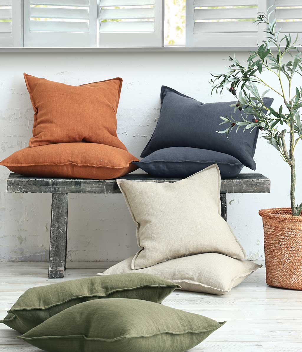 Linen Cushion Cover Indigo