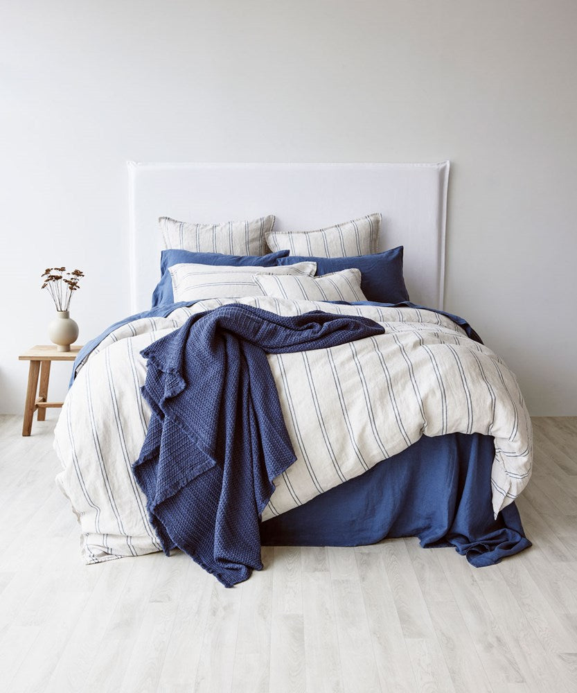 Lisboa Waffle Blanket - Indigo