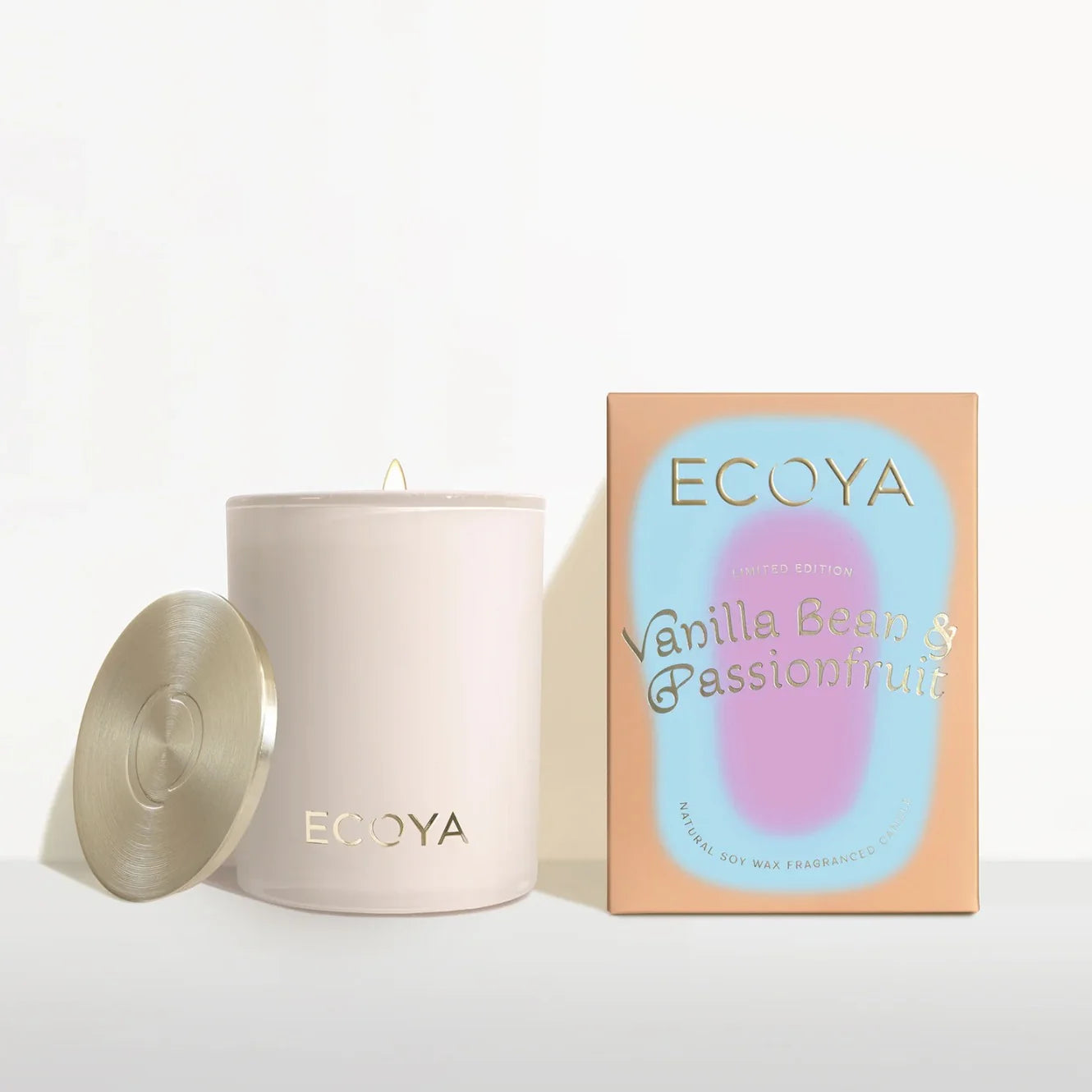 Ecoya Madison Jar Candle Vanilla Bean & Passionfruit 400G