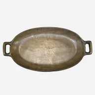 Oval Tray 2 Tone Antique Brass Finish - 58cm