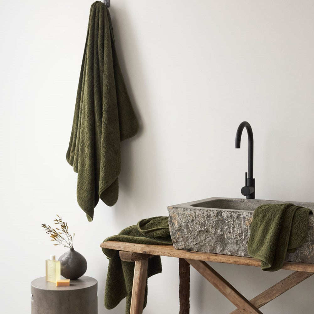 Super Pile Cotton Bathmat - Olive