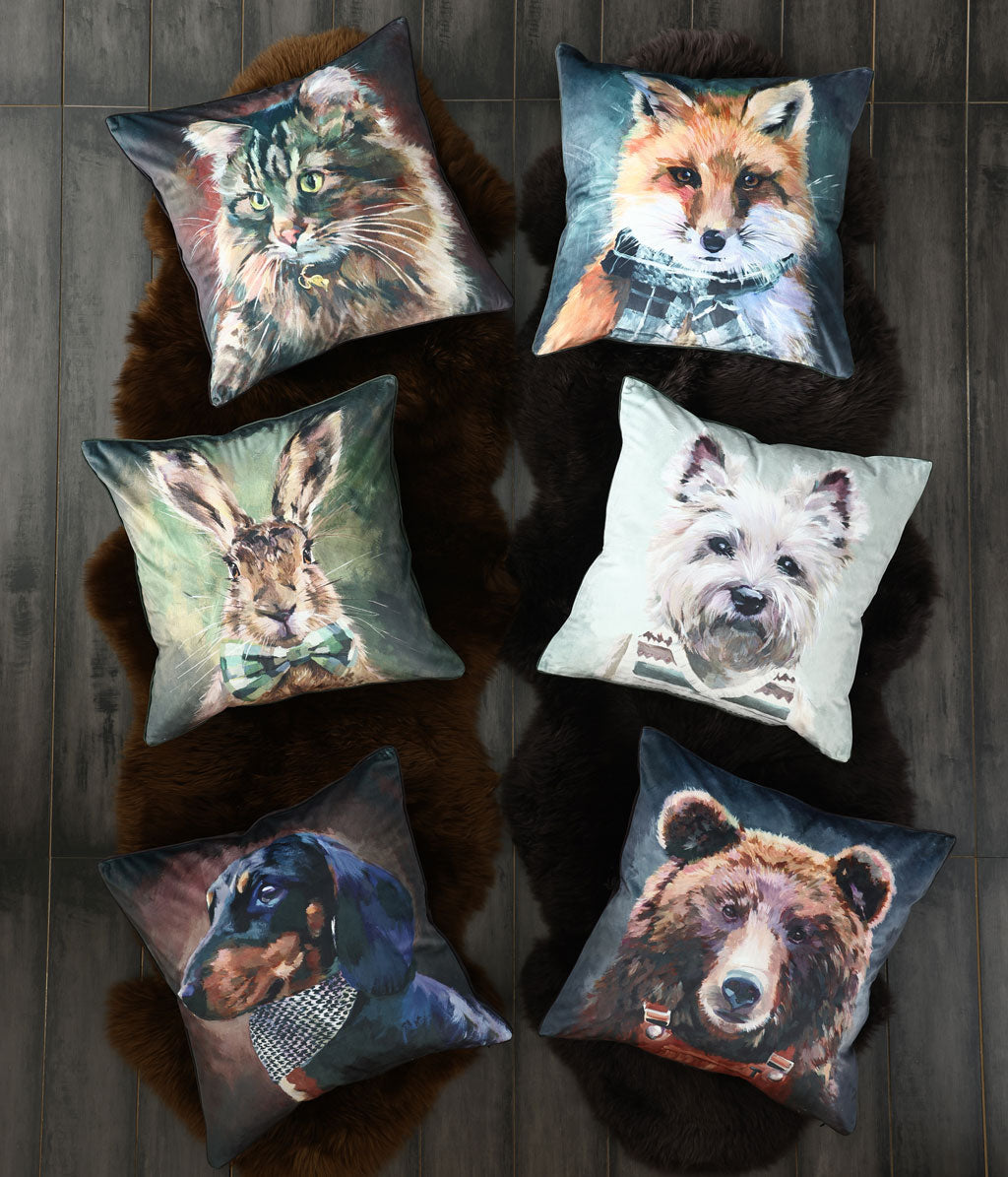 Thread Bear Cushion Cover