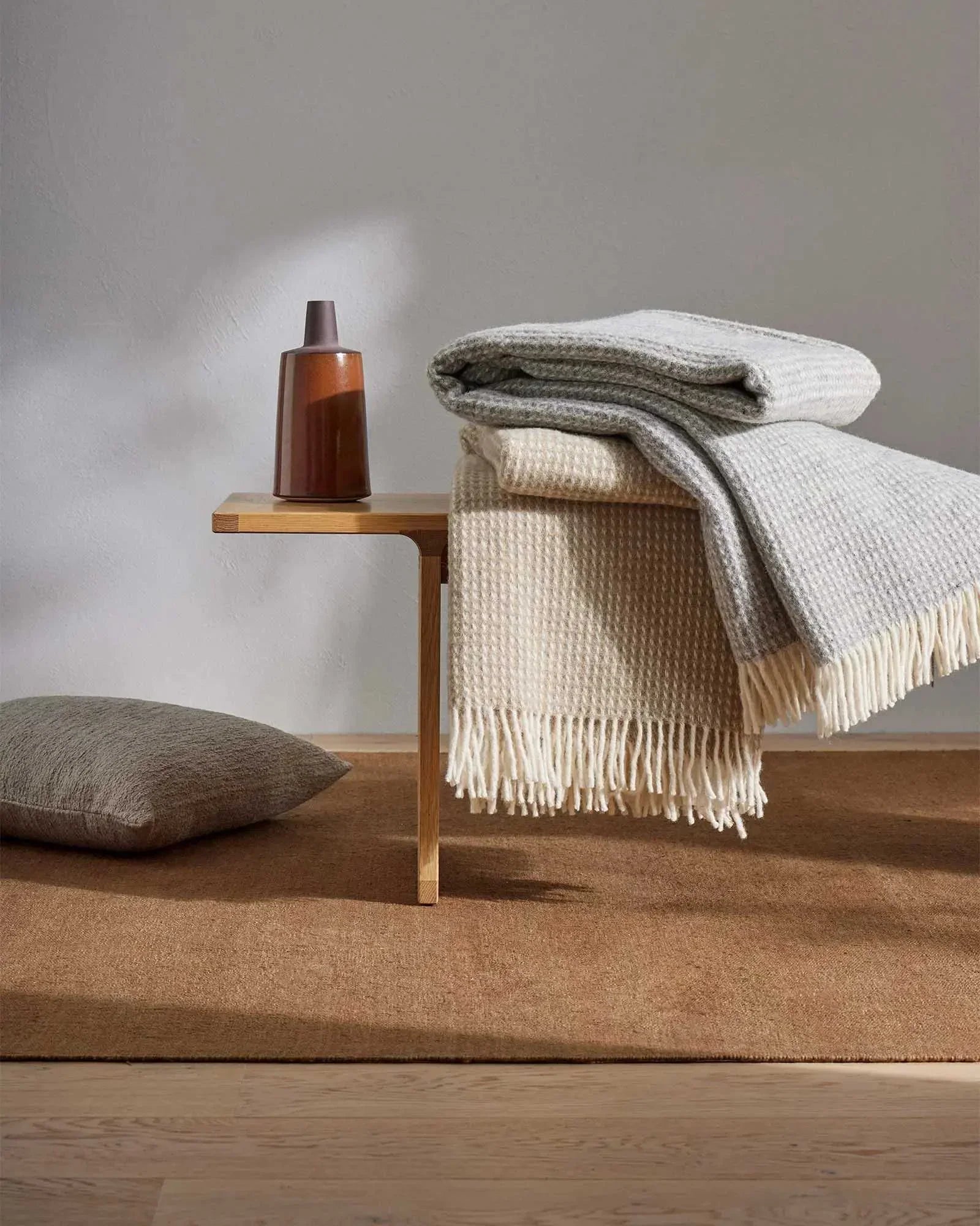 Weave Home Breckon Hazel Wool Throw Blanket