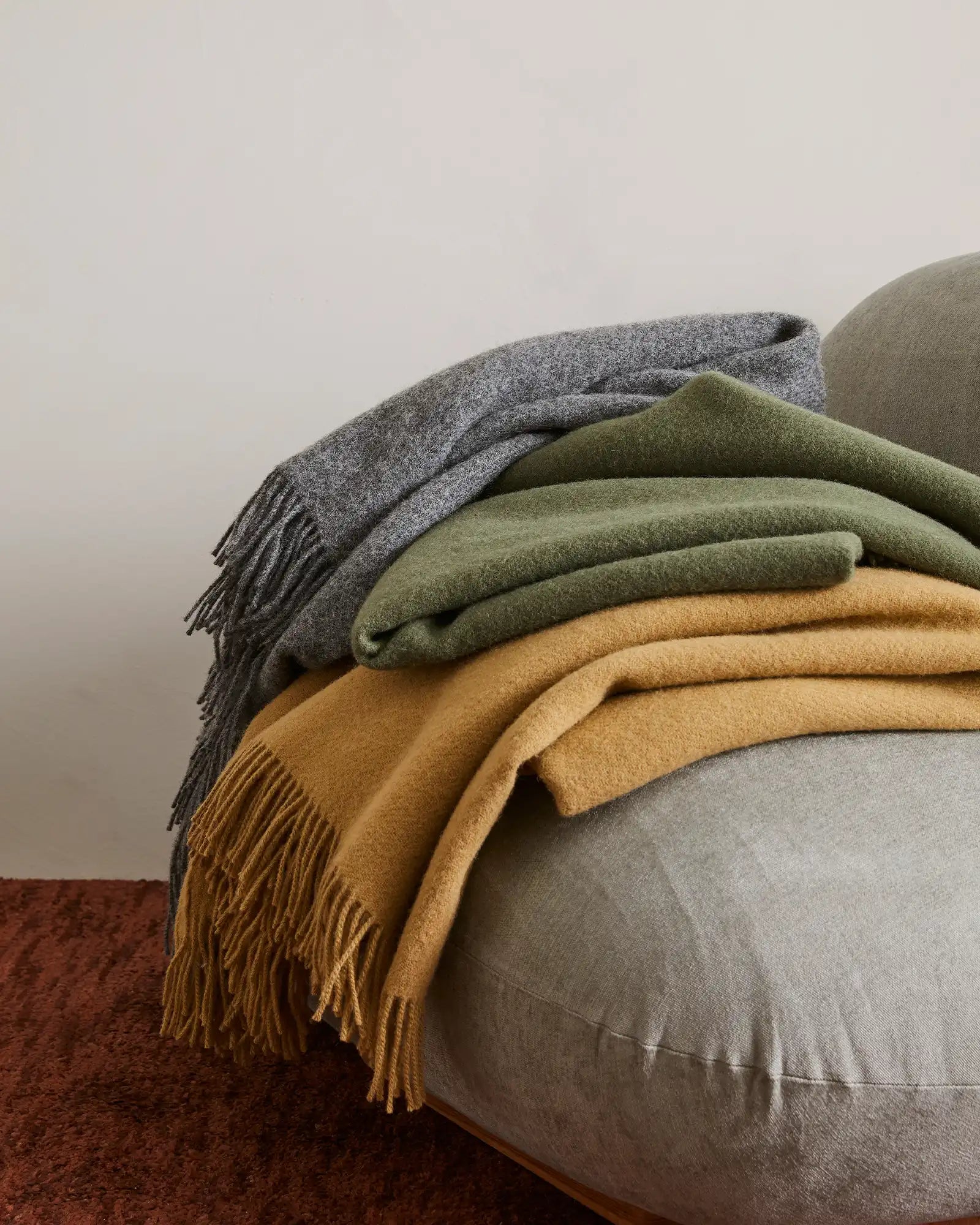 Weave Home Nevis Juniper Lambswool Throw Blanket