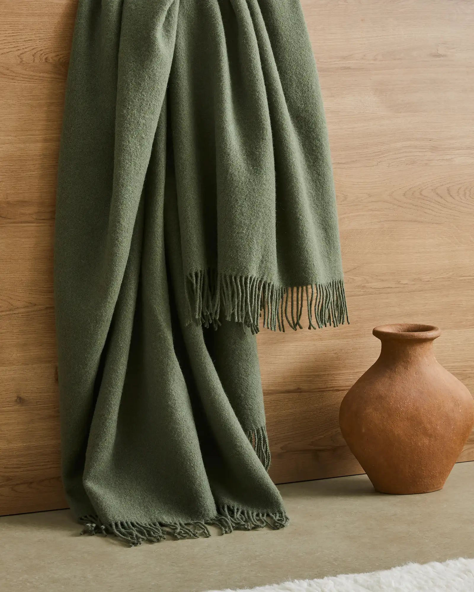 Weave Home Nevis Juniper Lambswool Throw Blanket